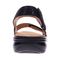 Revere Como Adjustable Slingback Women's Sandal - Black Lizard - Product View - 7