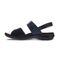 Revere Como Adjustable Slingback Women's Sandal - Sapphire Navy Lizard - Product View - 3