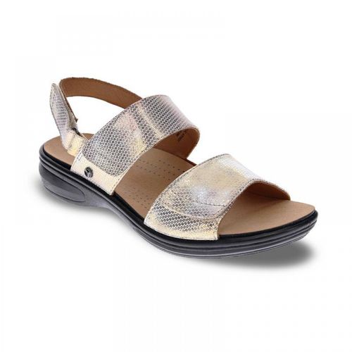 Revere Como Back Strap Sandal - Women's - Metallic Interest - Angle