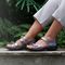 Revere Geneva Supportive Removable-Footbed Women's Sandal - Gunmetal - Product View - 6