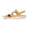 Revere Emerald 3 Strap Leather Sandals New Arrivals - Women's - Mustard - Side 2