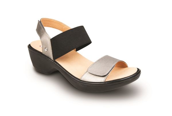 Revere  Valencia  - Women's Backstrap Wedge - Gunmetal