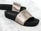 Revitalign Breezy Slide Comfort Wedge Sandal - Silver angle pair