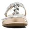 Vionic Rest Farra - Women's Supportive Sandals - White Metallic - 6 front view