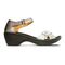 Revere Dallas - Women's Closed Back Sandal - Dallas Teal Snake/Gunmetal Side