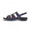 Revere Toledo - Women's Backstrap Sandal - Navy Snake/Blue