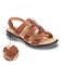 Revere Toledo Backstrap Leather Sandals - on Sale - Women's - Cognac - Strap Detail
