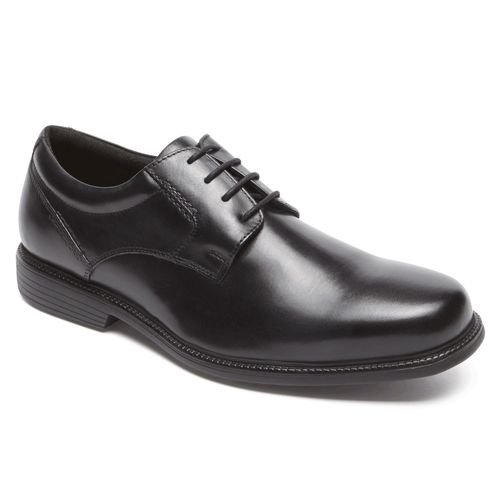 Rockport Charles Road Plain Toe Oxford - Men's Dress Shoe - Black - Angle