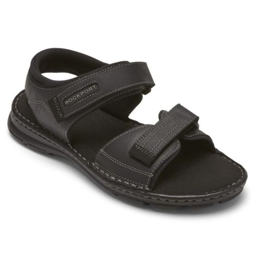 Rockport Men's Darwyn Quarter-Strap Sandal - Black Lea Ii - 1