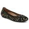 Vionic Spark Caroll - Women's Ballet Flat - Black-Foil-Suede - Angle main