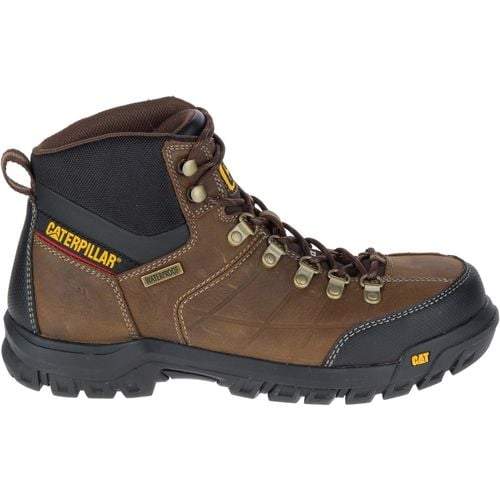 Caterpillar Threshold Waterproof Steel Toe Work Boot Men's CAT Footwear - Real Brown - Side