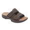 Dunham Newport Slide - Men's Sandal - Dark Brown - Angle