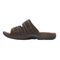 Dunham Newport Slide - Men's Sandal - Dark Brown - Left Side
