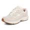 Vionic Walker Women's Plantar Fasciitis Shoe - Suede - Cream/peach - Left angle