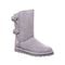 Bearpaw Clara - Women's 8 inch Suede Boot - 2136W  051 - Gray Fog - Profile View