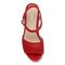 Vionic Ariel Women's Wedge Supportive Sandal - Cherry - 3 top view