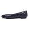 Vionic Desiree Women's Quilted Flat Supportive Dress Shoe - Navy - 2 left view
