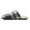 Vionic Alfons Men's Orthotic Slipper - Black Plaid - Left Side