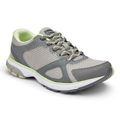 Vionic Tokyo Women's Lace Up Walking Shoe - Grey 1 profile view