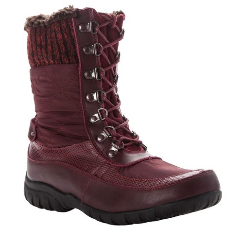 Propet Delaney Frost Women's Lace Up Boots - Bordo - Angle