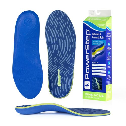 Powerstep Pinnacle Memory Foam Insoles - Black - Sole View - 1