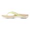 Vionic Dillon Women's Toe-Post Supportive Sandal - Pale Lime Crinkle - Left Side