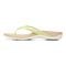 Vionic Dillon Women's Toe-Post Supportive Sandal - Pale Lime Crinkle - Left Side