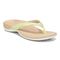 Vionic Dillon Women's Toe-Post Supportive Sandal - Pale Lime Crinkle - Angle main