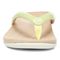 Vionic Dillon Women's Toe-Post Supportive Sandal - Pale Lime Crinkle - Front