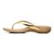 Vionic Dillon Women's Toe-Post Supportive Sandal - Gold Mirror - Left Side