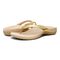 Vionic Dillon Women's Toe-Post Supportive Sandal - Gold Mirror - pair left angle