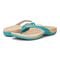 Vionic Dillon Women's Toe-Post Supportive Sandal - Lake Blue - pair left angle