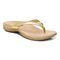Vionic Dillon Women's Toe-Post Supportive Sandal - Gold Mirror - Angle main
