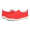 Vionic Malibu Women's Slip-on Comfort Shoe - Red Canvas - pair left angle