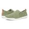 Vionic Malibu Women's Slip-on Comfort Shoe - Army Green Boucle - pair left angle