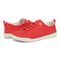 Vionic Pismo Women's Casual Supportive Sneaker - Red Canvas - pair left angle