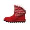 Bearpaw Virginia Women's Knitted Textile Boots - 2133W  614 - Red - Side View