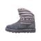 Bearpaw Virginia Kid's Leather Boots - 2133Y  030 - Charcoal - Side View