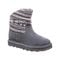 Bearpaw Virginia Kid's Leather Boots - 2133Y  030 - Charcoal - Profile View