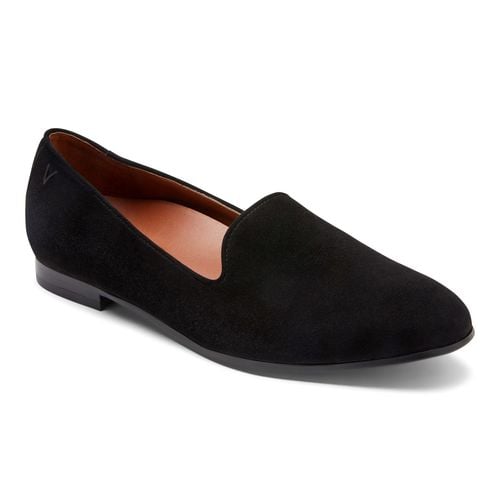 Vionic Willa Women's Slip-on Flat - Black Suede - 1 profile view