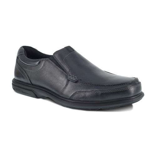Florsheim Work Loedin Men's Steel Toe Dress Shoe - Black - Profile View