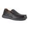 Florsheim Work Bayside Men's Steel Toe Dress Slip-on Shoe - Black - Profile View