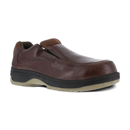 Florsheim Work Lucky Women's Composite Toe Dress Slip-on Shoe - Dark Brown - Profile View