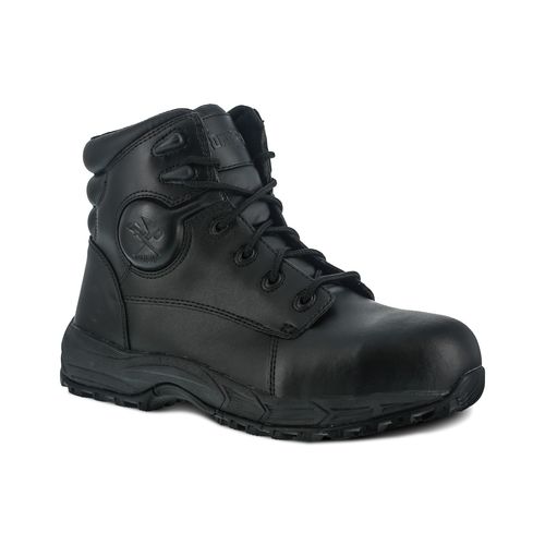 Iron Age Ground Finish IA5150 Men's Steel Toe Work Boot - Black - Profile View