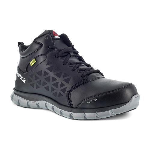 Reebok Work Women's Sublite Cushion Mid Work Boot - Black - Profile View