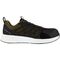 Reebok Work Men's Fusion Flexweave Comp Toe Athletic Work Shoe ESD - Black and Khaki Brown - Side View