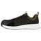 Reebok Work Men's Fusion Flexweave Comp Toe Athletic Work Shoe ESD - Black and Khaki Brown - Side View