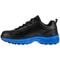 Reebok Work Men's Ateron Steel Toe Work Shoe - Black with Blue Trim - Side View