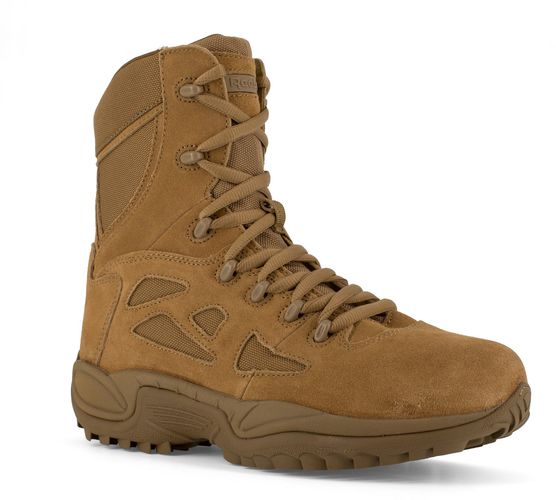 Reebok Duty Women's Rapid Response Tactical Soft Toe 8" Boot AR670-1 Compliant - Coyote - Profile View