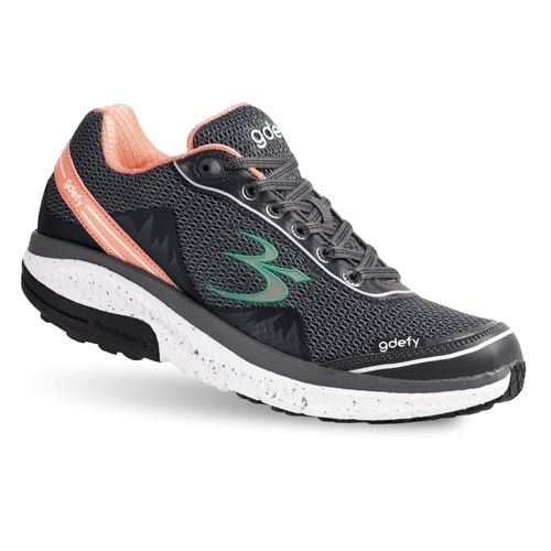 Gravity Defyer Women's G-Defy Mighty Walk Athletic Shoes - Gray / Pink - Profile View